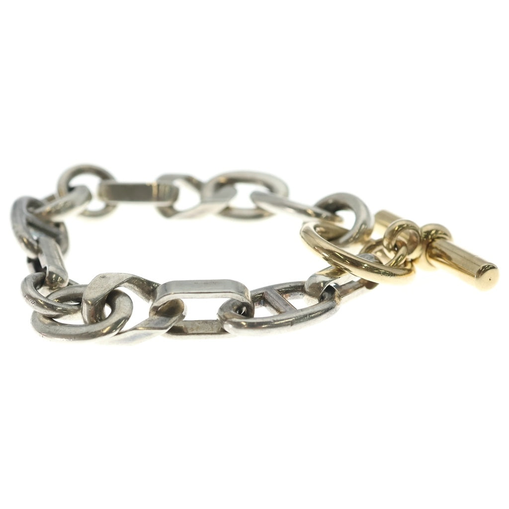 HERMES(エルメス) 00s VINTAGE Area Bracelet PM YG MIX アレア イエローゴールドコンビ ブレスレット シルバー/イエローゴールド