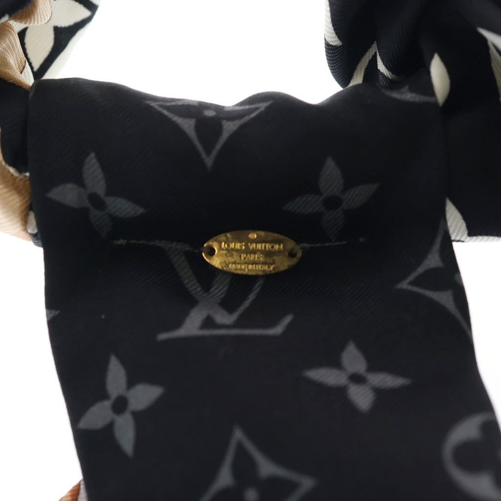 LOUIS VUITTON(ルイヴィトン) シュシュ ビーマインドフル バンドー シルク ヘアアクセサリー ヘアゴム M68951 ブラック/ホワイト/ベージュ/グレー