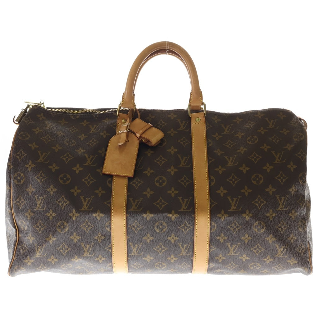 LOUIS VUITTON(ルイヴィトン) モノグラム キーポル50 トラベルバッグ ハンドバッグ ボストンバッグ ブラウン レザー×PVC M41426 ゴールド金具