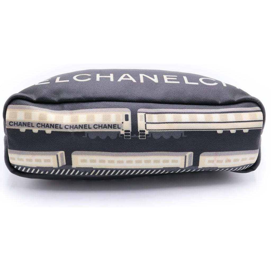 CHANEL(シャネル) セントラルステーション トートバッグ ハンドバッグ ブラック レザー シルバー金具 レディース