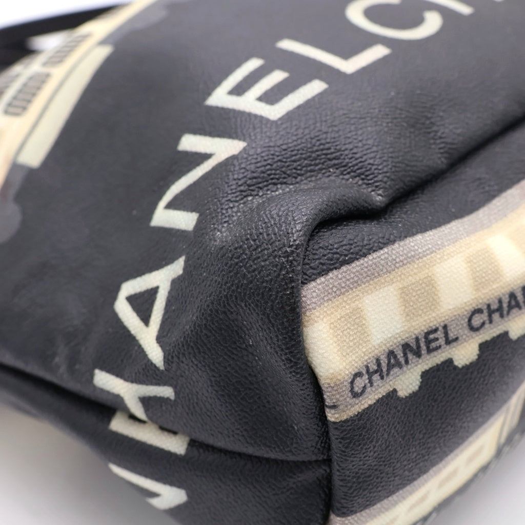 CHANEL(シャネル) セントラルステーション トートバッグ ハンドバッグ ブラック レザー シルバー金具 レディース