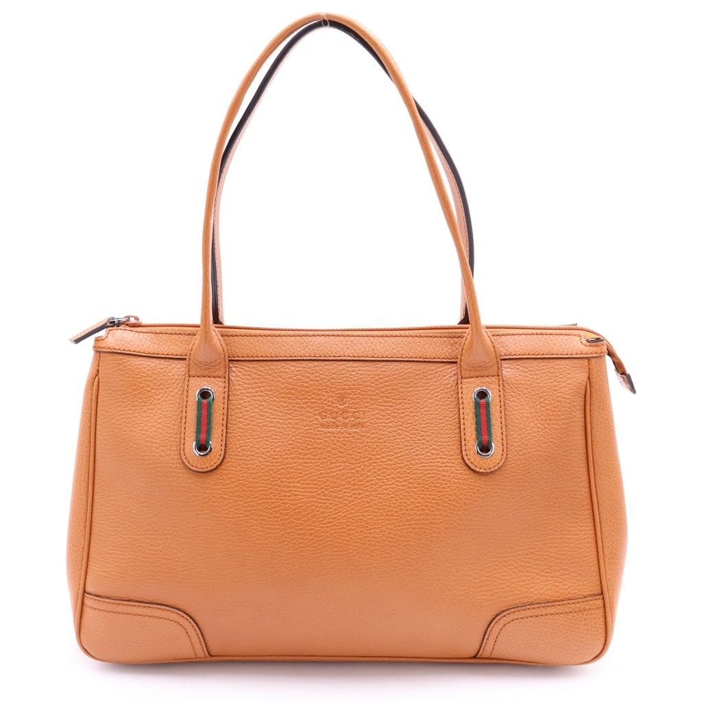 GUCCI(グッチ) トートバッグ ハンドバッグ ブラウン レザー 293599 シルバー金具