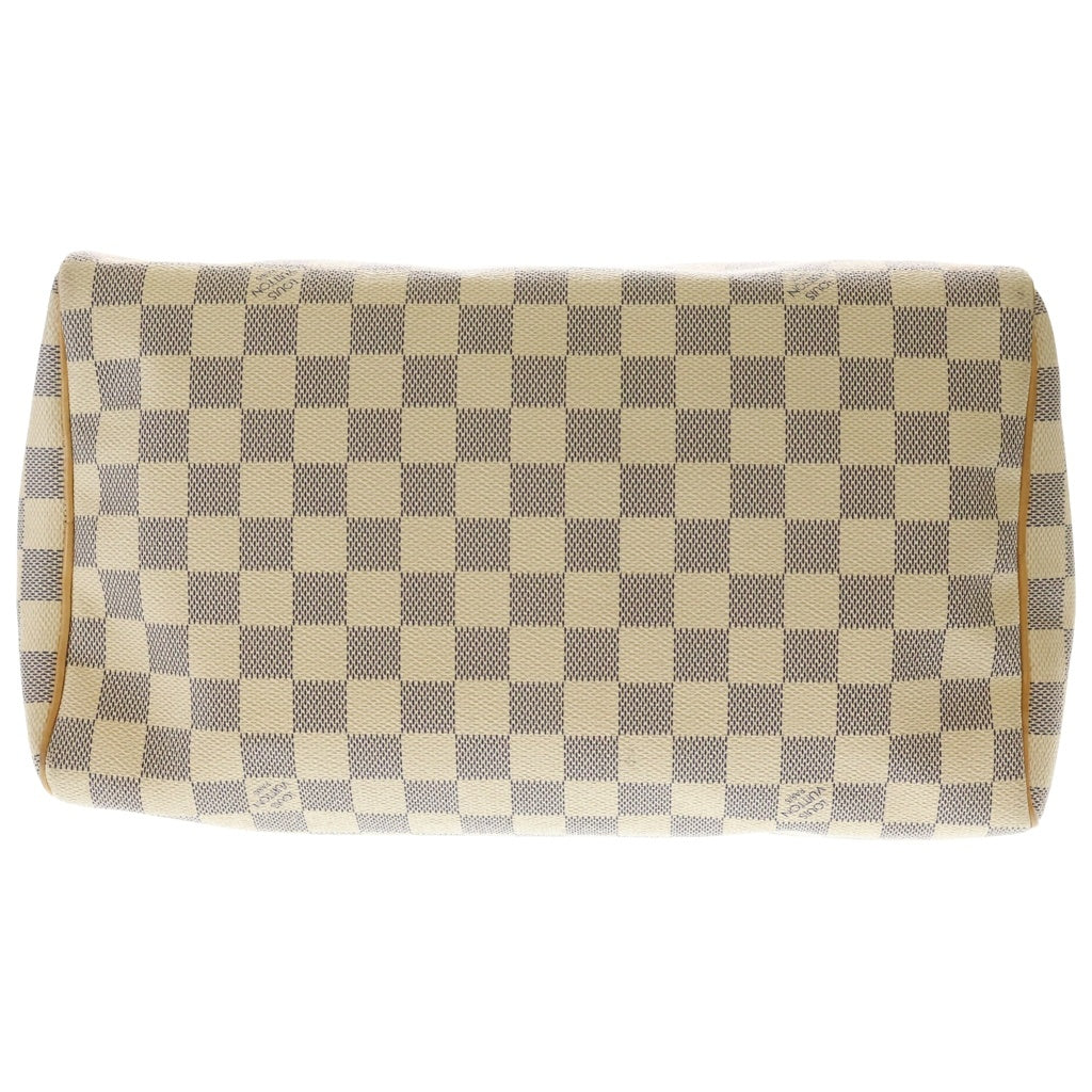 LOUIS VUITTON(ルイヴィトン) ダミエアズール スピーディ30 ボストンバッグ ハンドバッグ アイボリー×ブラウン PVCレザー N41533 ゴールド金具 レディース