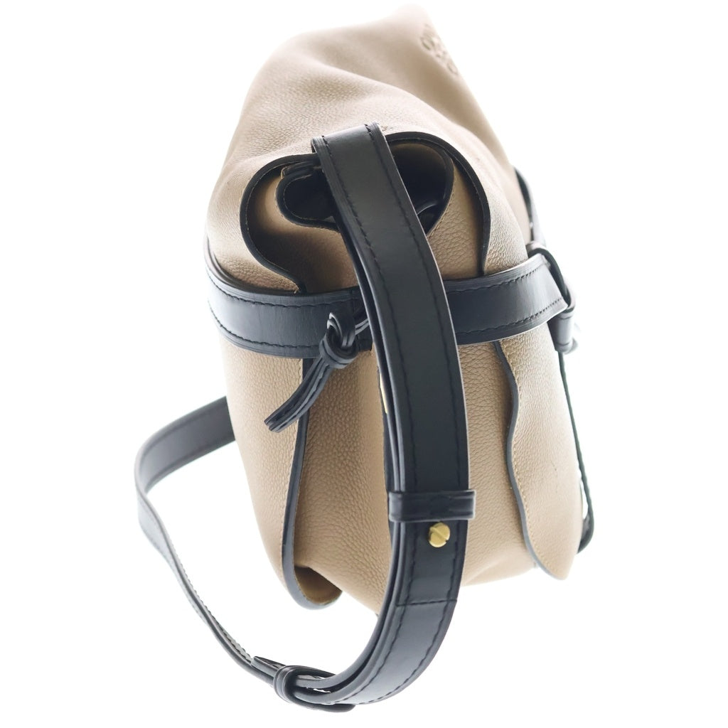 LOEWE(ロエベ) ゲート スモール ショルダーバッグ レザー モカ/ブラック レディース