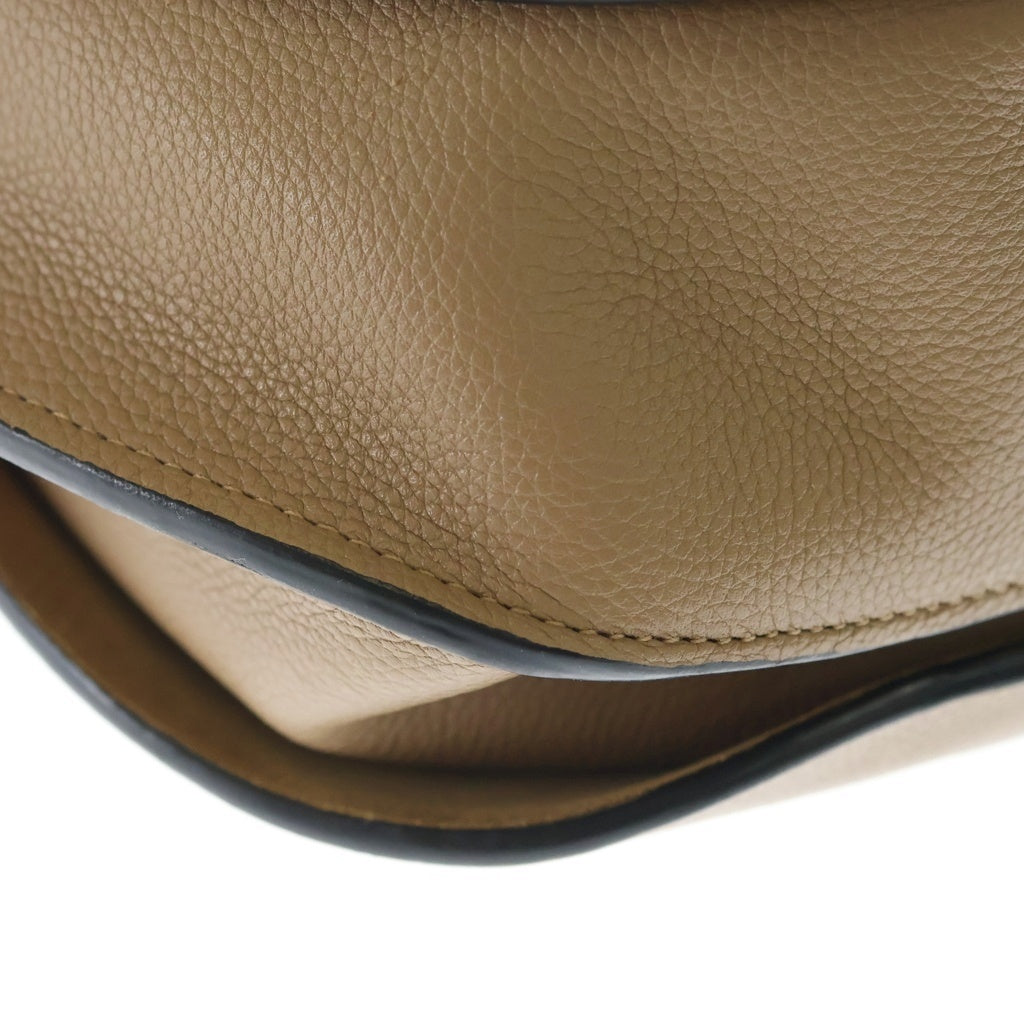 LOEWE(ロエベ) ゲート スモール ショルダーバッグ レザー モカ/ブラック レディース