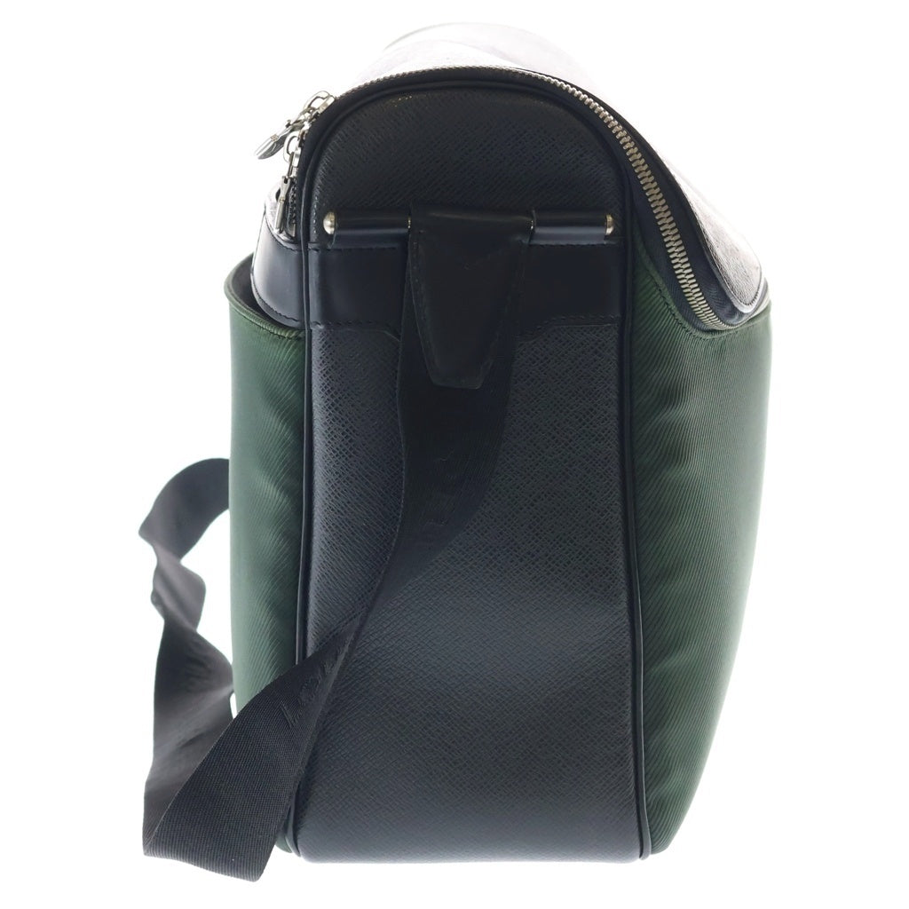 LOUIS VUITTON(ルイヴィトン) タイガ タイミール ショルダーバッグ ブラック×グリーン レザー M30862 シルバー金具 レディース