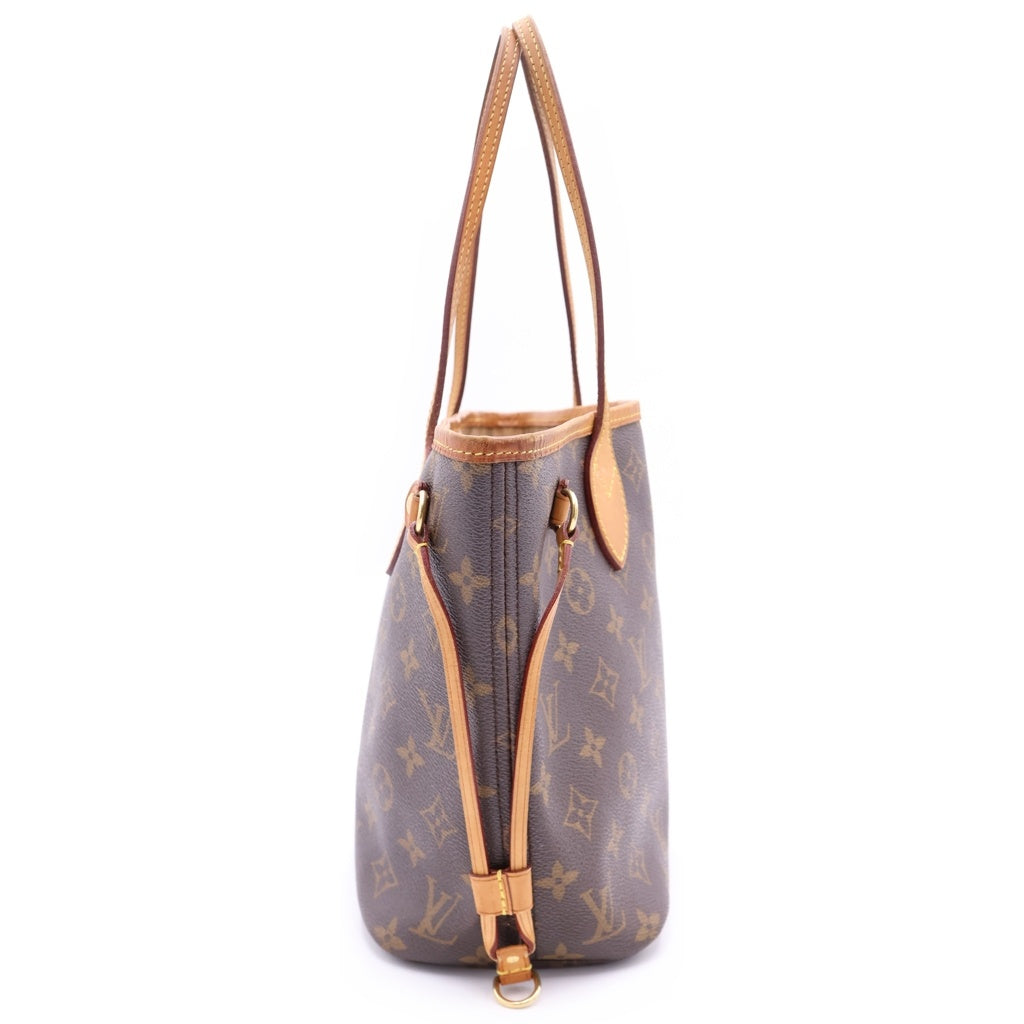LOUIS VUITTON(ルイヴィトン) モノグラム ネヴァーフルPM ハンドバッグ トートバッグ ブラウン レザー×PVC M40155 ゴールド金具 レディース