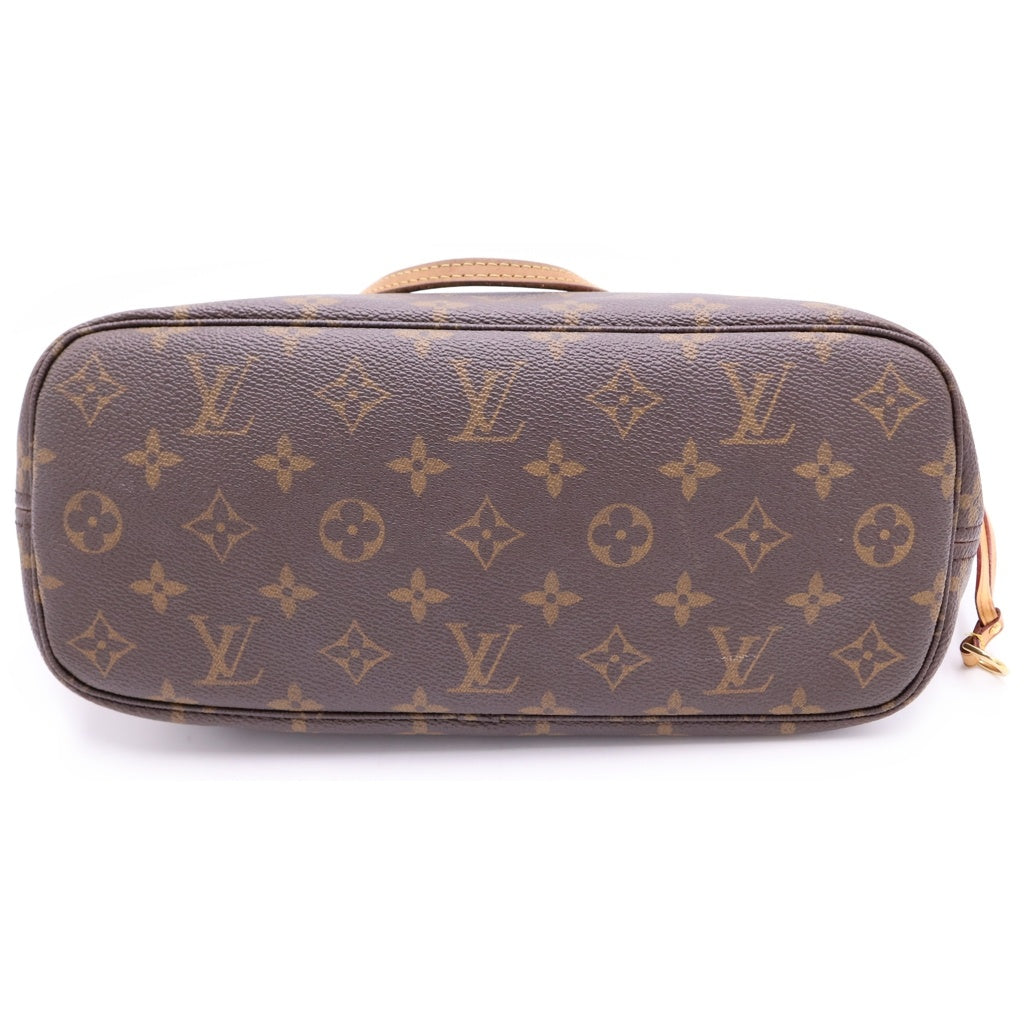 LOUIS VUITTON(ルイヴィトン) モノグラム ネヴァーフルPM ハンドバッグ トートバッグ ブラウン レザー×PVC M40155 ゴールド金具 レディース