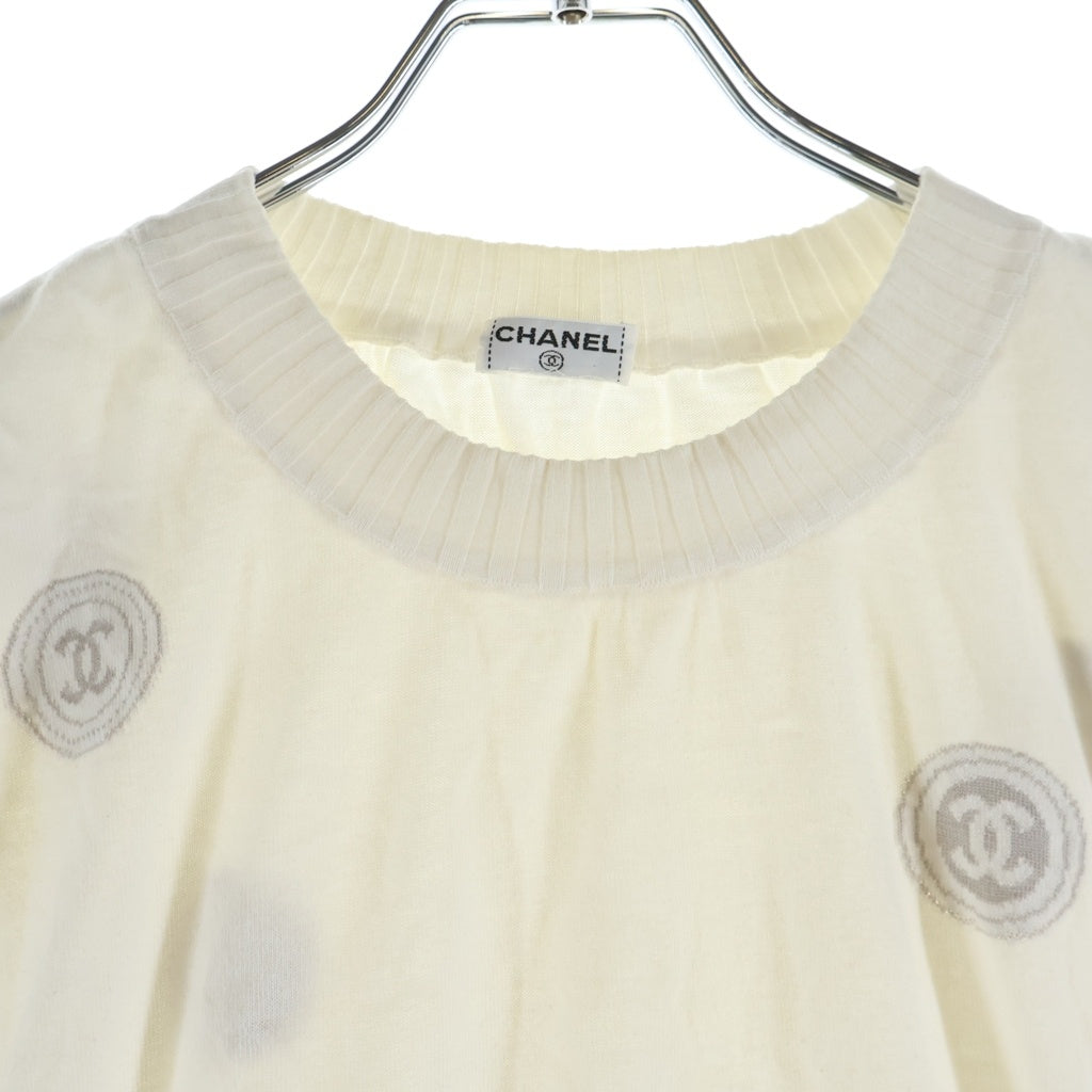 CHANEL(シャネル) ココマーク ノースリーブニット アイボリー コットン レディース