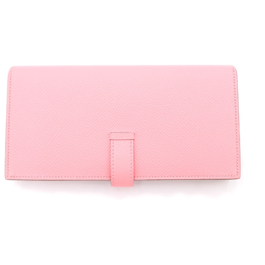 HERMES(エルメス) ベアンスフレ ローズコンフェッティ ロングウォレット 長財布 カードケース ピンク エプソン シルバー金具 レディース