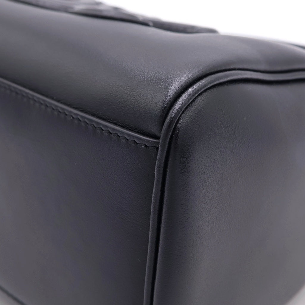 CELINE(セリーヌ) スモールボストン キュイル 2WAYバッグ ハンドバッグ ボストンバッグ ショルダーバッグ ブラック レザー ゴールド金具 レディース