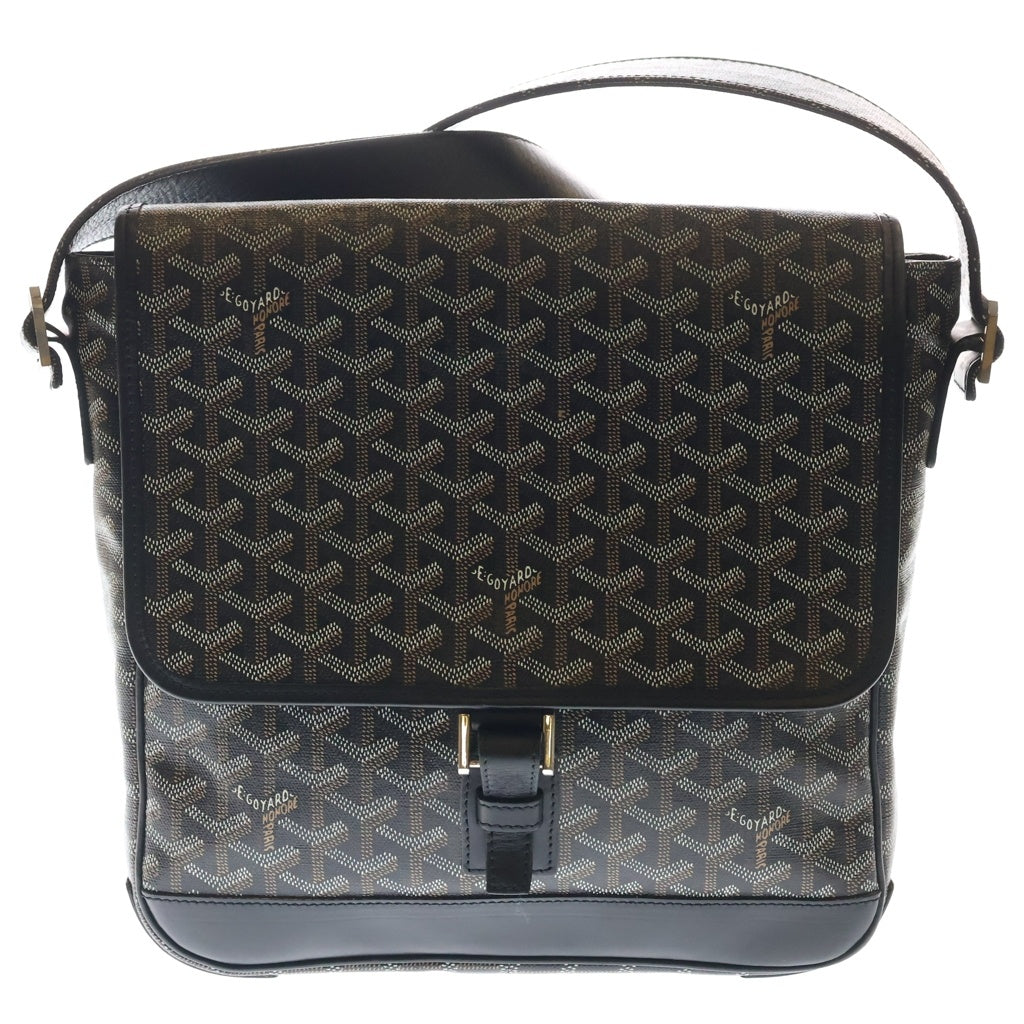 GOYARD(ゴヤール) グランブルーMM PVC レザー ショルダーバッグ メッセンジャーバッグ ブラック/ブラウン レディース