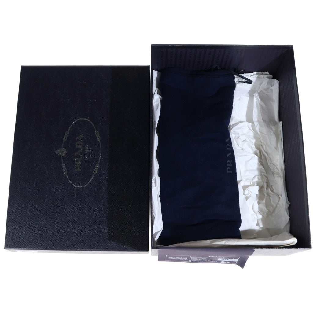 PRADA(プラダ) モノリス トライアングルロゴプレート レザー 厚底 ローファー シューズ ブラック レディース 2DE129