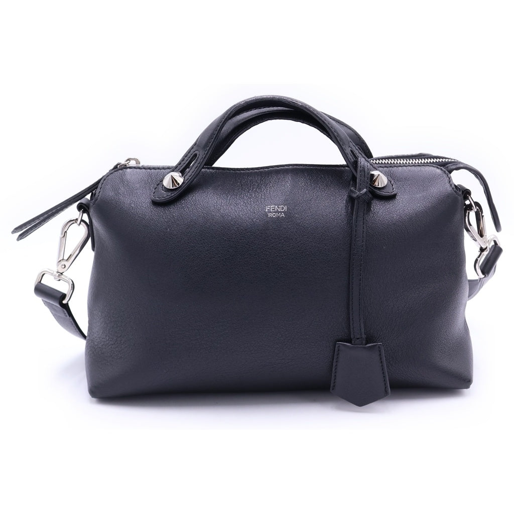 FENDI(フェンディ) バイザウェイ ミディアム 2WAYショルダーバッグ ブラック レザー シルバー金具 レディース