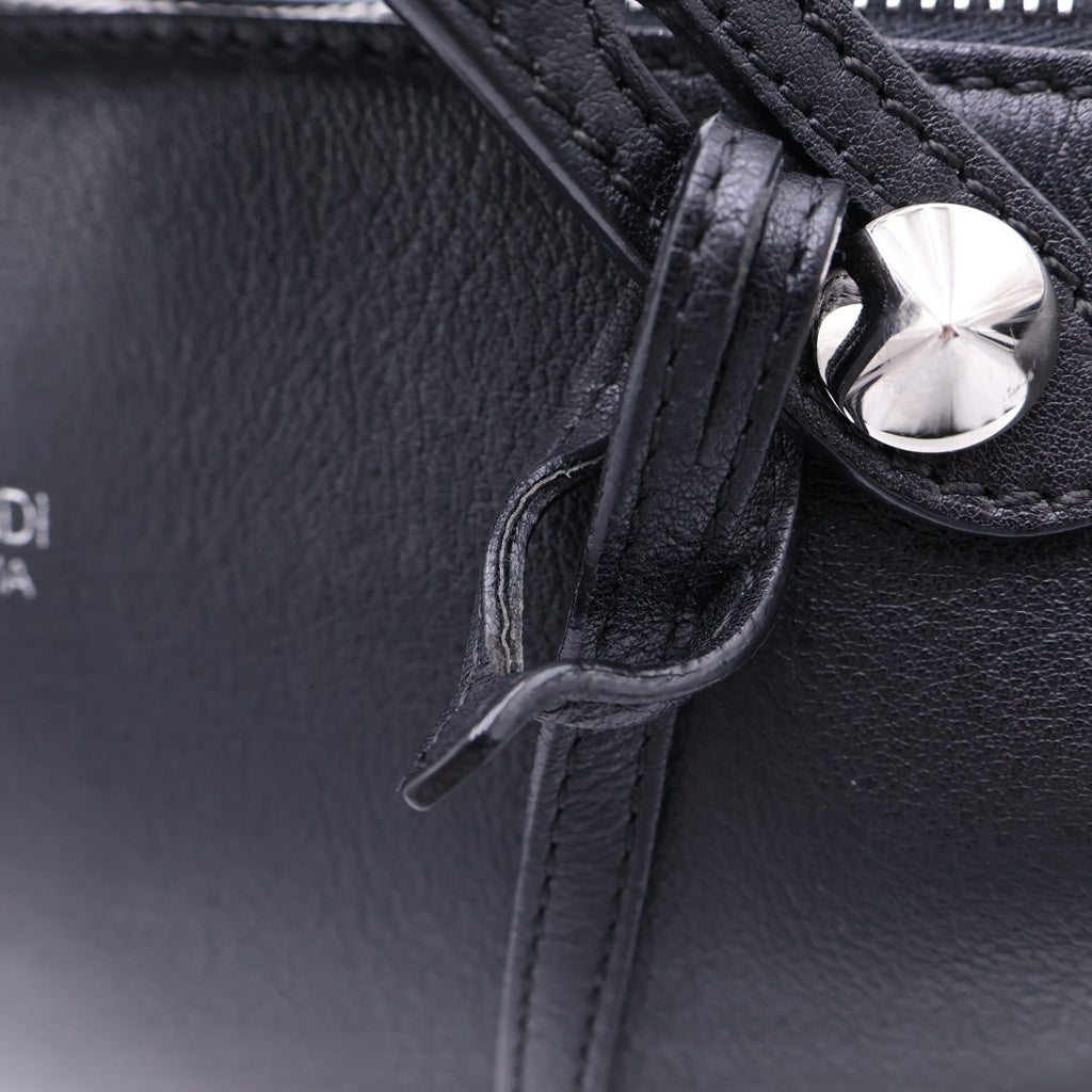 FENDI(フェンディ) バイザウェイ ミディアム 2WAYショルダーバッグ ブラック レザー シルバー金具 レディース
