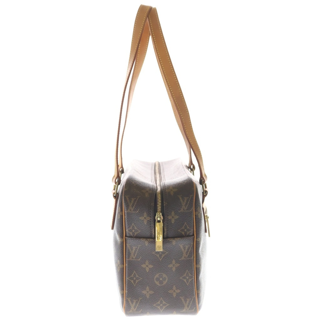 LOUIS VUITTON(ルイヴィトン) モノグラム シテGM ハンドバッグ ブラウン レザー×PVC M51181 ゴールド金具 レディース