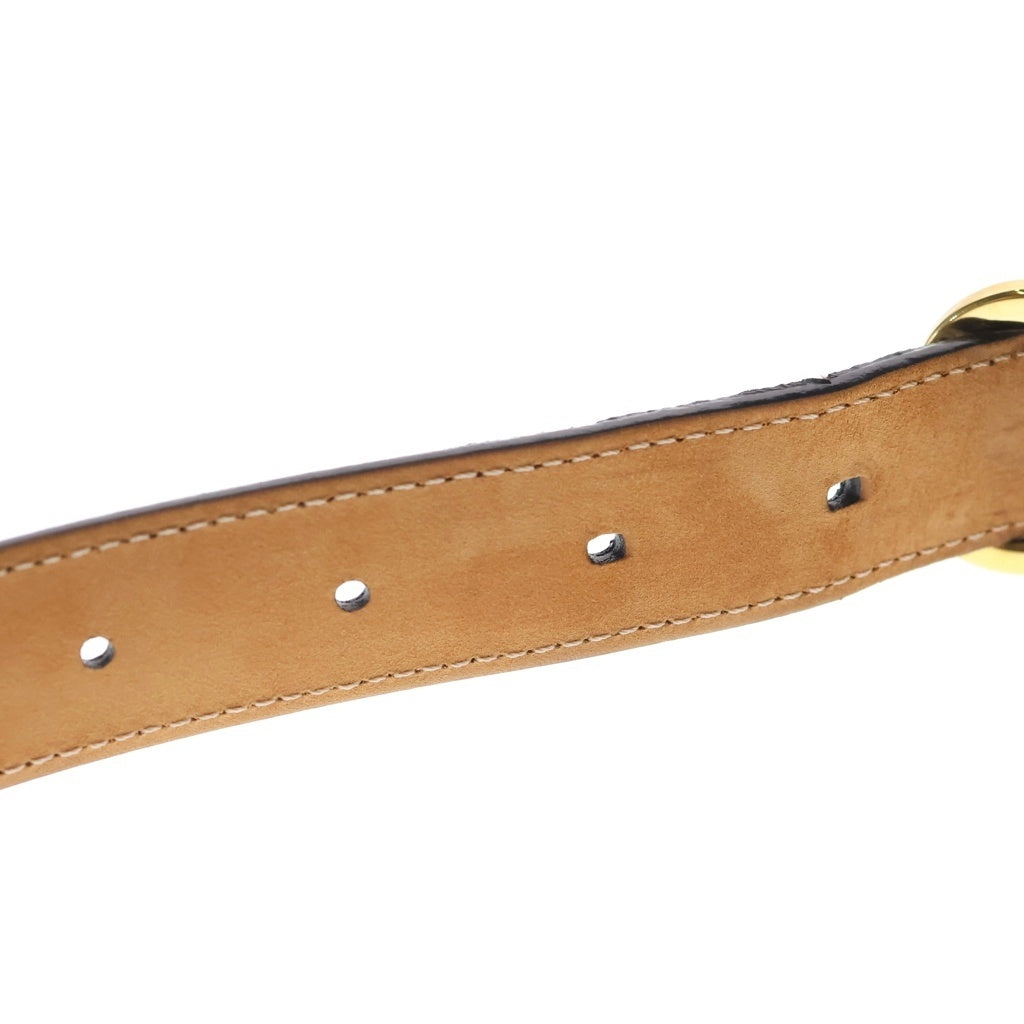 LOUIS VUITTON(ルイヴィトン) モノグラム サンチュール レザーベルト ブラウン □80/32 M9584 ゴールド金具