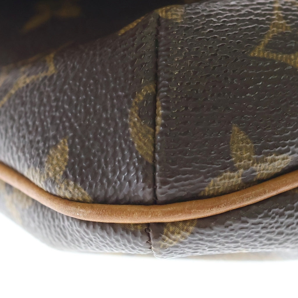 LOUIS VUITTON(ルイヴィトン) モノグラム ミュゼットタンゴ ショルダーバッグ ブラウン レザー×PVC M51388 ゴールド金具