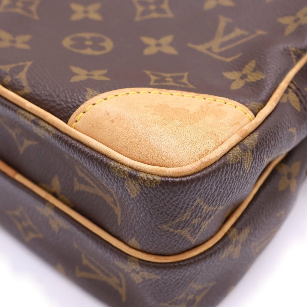 LOUIS VUITTON(ルイヴィトン) モノグラム アマゾン ショルダーバッグ ミニバッグ ブラウン レザー×PVC M45236 ゴールド金具 レディース