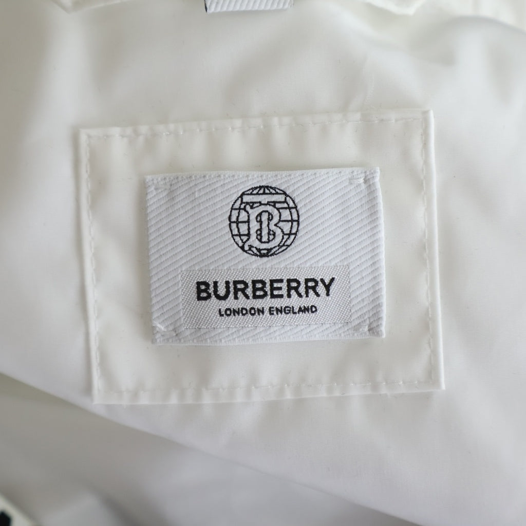 BURBERRY(バーバリー) ロゴテープ ナイロン ジップアップパーカー ブルゾン #38 ホワイト 8027532 レディース