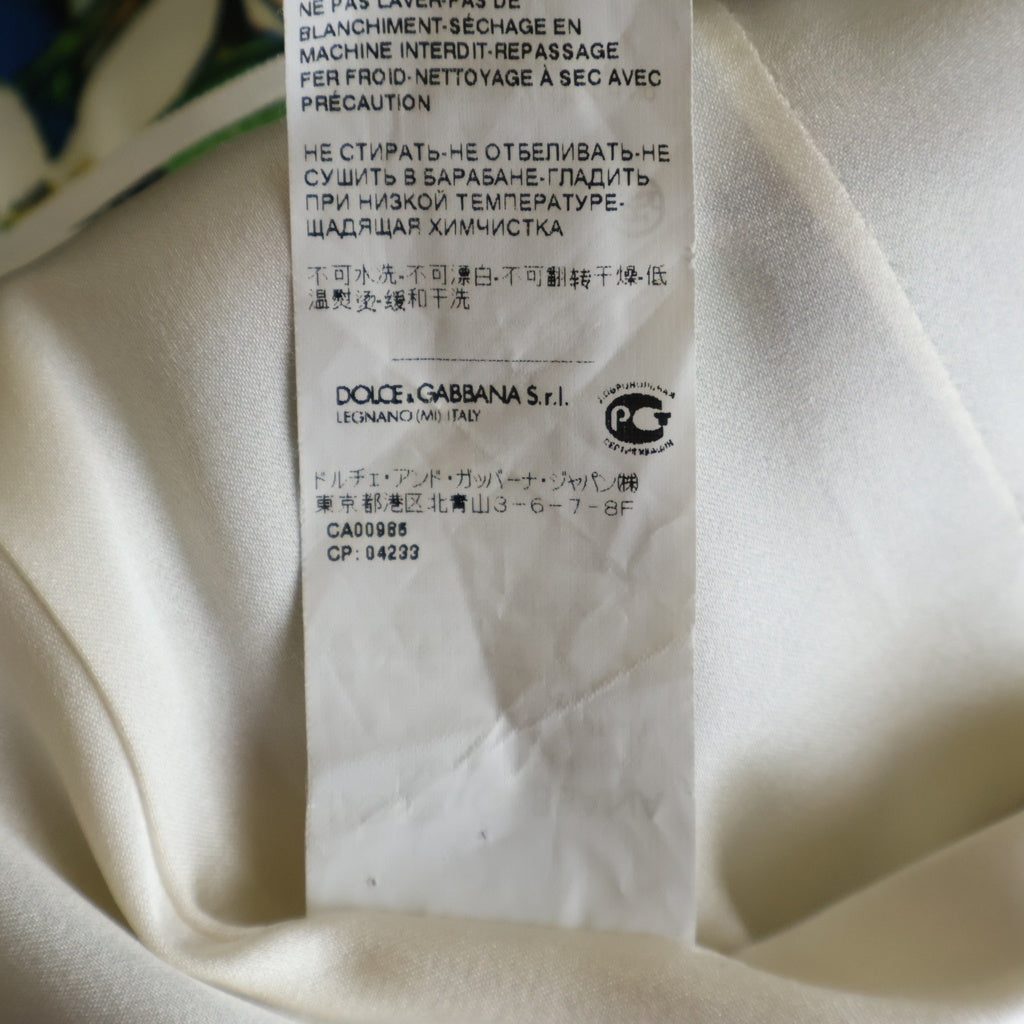 DOLCE & GABBANA(ドルチェアンドガッバーナ) 総柄ひざ丈タイトスカート イエロー #42 レディース