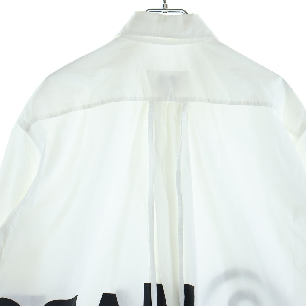 MM6 Maison Margiela(エムエムシックスメゾンマルジェラ) ロゴプリント 長袖シャツ ホワイト #38 レディース