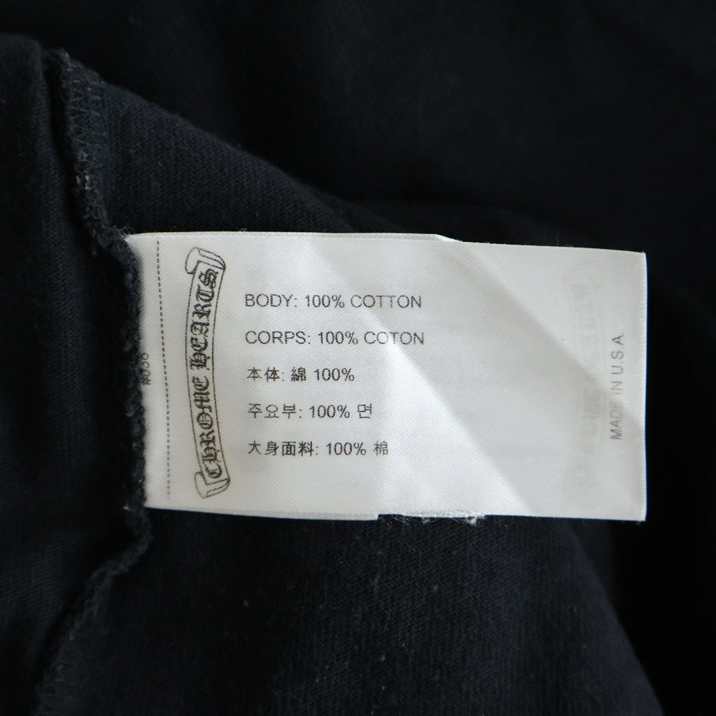 CHROME HEARTS(クロムハーツ) SEX RECORDS セックスレコーズ コットン ロングスリーブTシャツ 長袖カットソー ブラック レディース