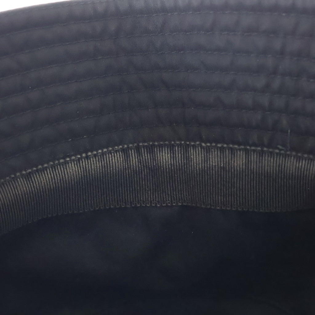 PRADA(プラダ) RE-NYLON リナイロン トライアングルロゴプレート バケットハット 帽子 ブラック レディース