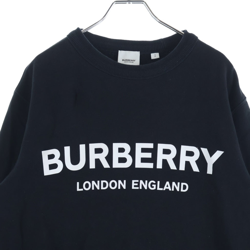 BURBERRY(バーバリー) ロゴスウェット コットン カットソー 長袖 #S ブラック レディース