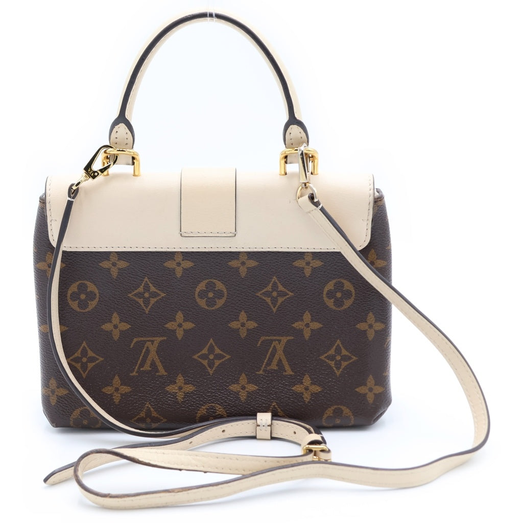 LOUIS VUITTON(ルイヴィトン) モノグラム ロッキーBB PVC レザー ゴールド金具 2WAY ハンドバッグ ショルダーバッグ M44653 ブラウン/クレーム アイボリー レディース