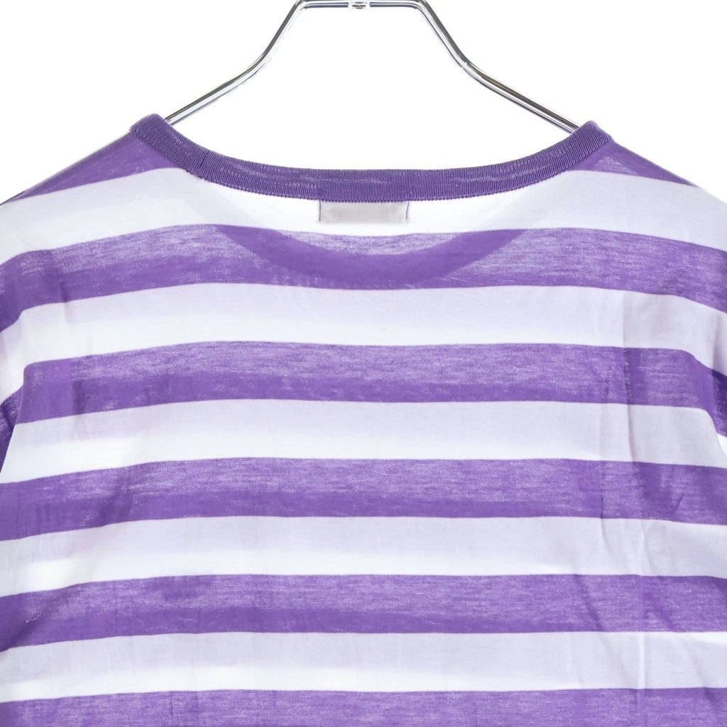 CELINE(セリーヌ) ボーダーTシャツ パープル×ホワイト #M D-KT2012