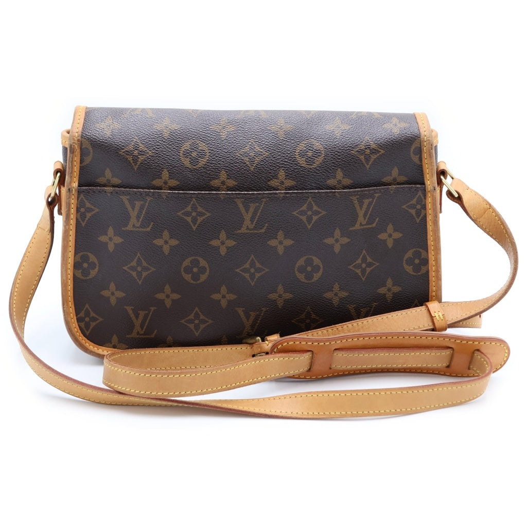 LOUIS VUITTON(ルイヴィトン) モノグラム ソローニュ ショルダーバッグ ブラウン レザー×PVC M42250 ゴールド金具 レディース