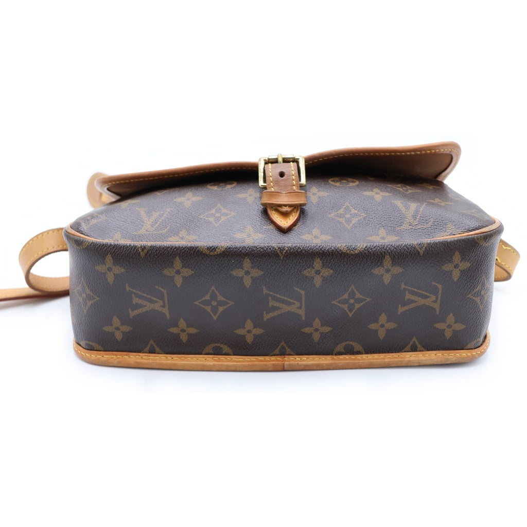 LOUIS VUITTON(ルイヴィトン) モノグラム ソローニュ ショルダーバッグ ブラウン レザー×PVC M42250 ゴールド金具 レディース
