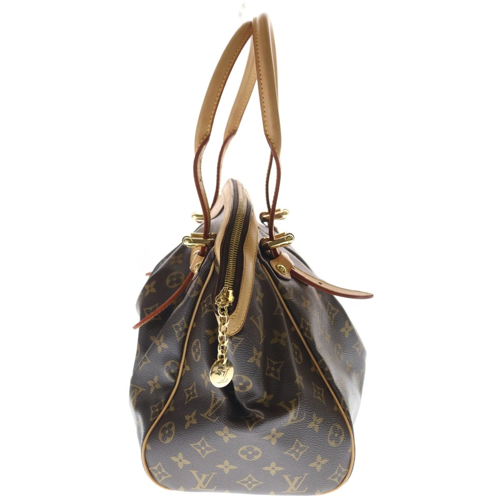 LOUIS VUITTON(ルイヴィトン) モノグラム ティヴォリGM ハンドバッグ ブラウン レザー×PVC M40144 ゴールド金具 レディース