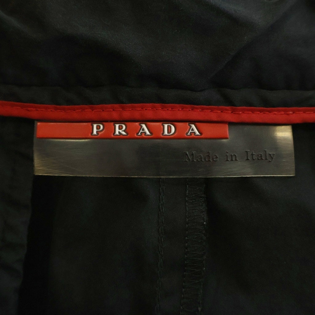 PRADA SPORT(プラダ スポーツ) 00s archive コットン ナイロン ストレートパンツ アーカイブ ブラック