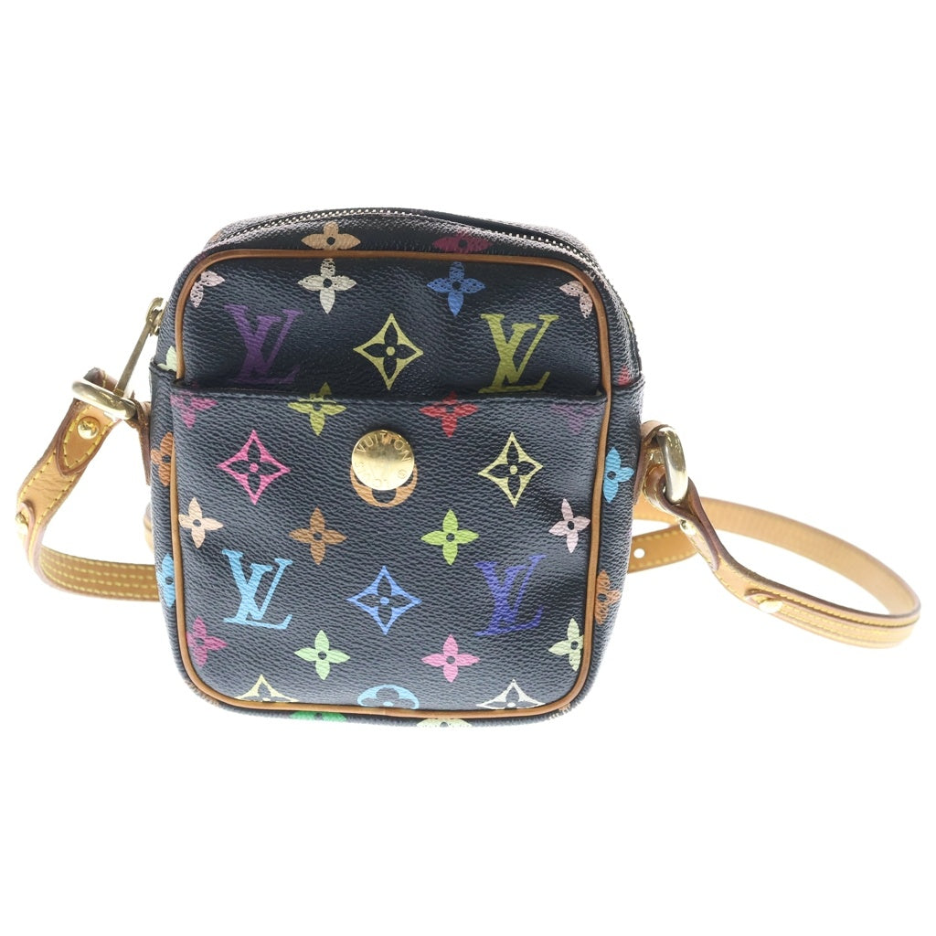 LOUIS VUITTON(ルイヴィトン) モノグラム マルチカラー リフト ショルダーバッグ ミニバッグ ブラック ノワール レザー×PVC M40056 ゴールド金具 レディース