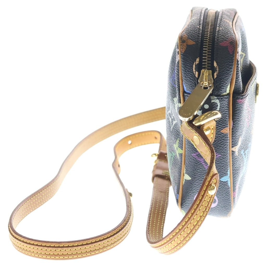 LOUIS VUITTON(ルイヴィトン) モノグラム マルチカラー リフト ショルダーバッグ ミニバッグ ブラック ノワール レザー×PVC M40056 ゴールド金具 レディース