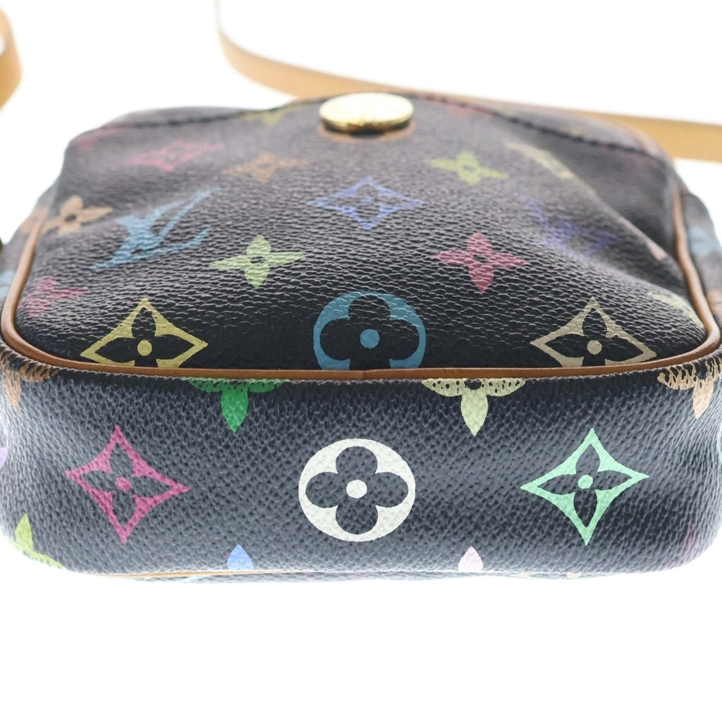 LOUIS VUITTON(ルイヴィトン) モノグラム マルチカラー リフト ショルダーバッグ ミニバッグ ブラック ノワール レザー×PVC M40056 ゴールド金具 レディース