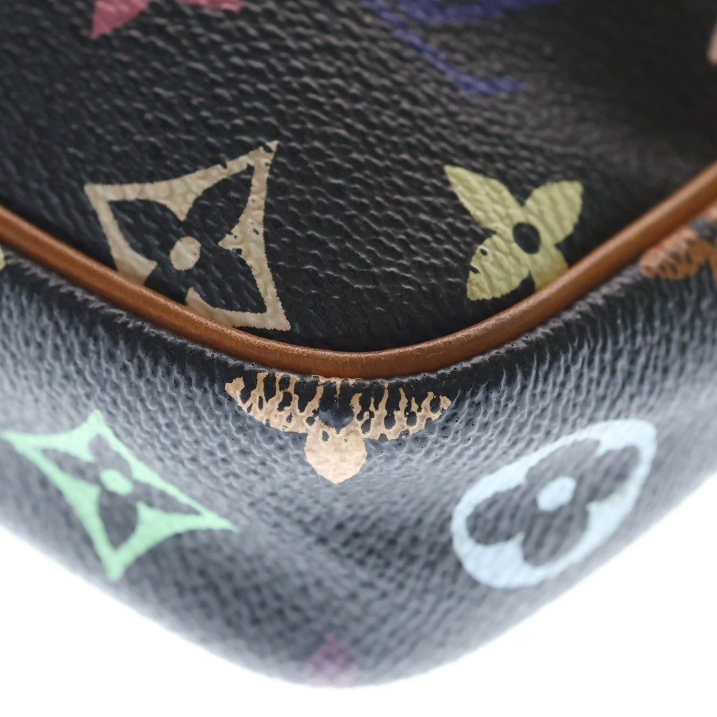 LOUIS VUITTON(ルイヴィトン) モノグラム マルチカラー リフト ショルダーバッグ ミニバッグ ブラック ノワール レザー×PVC M40056 ゴールド金具 レディース