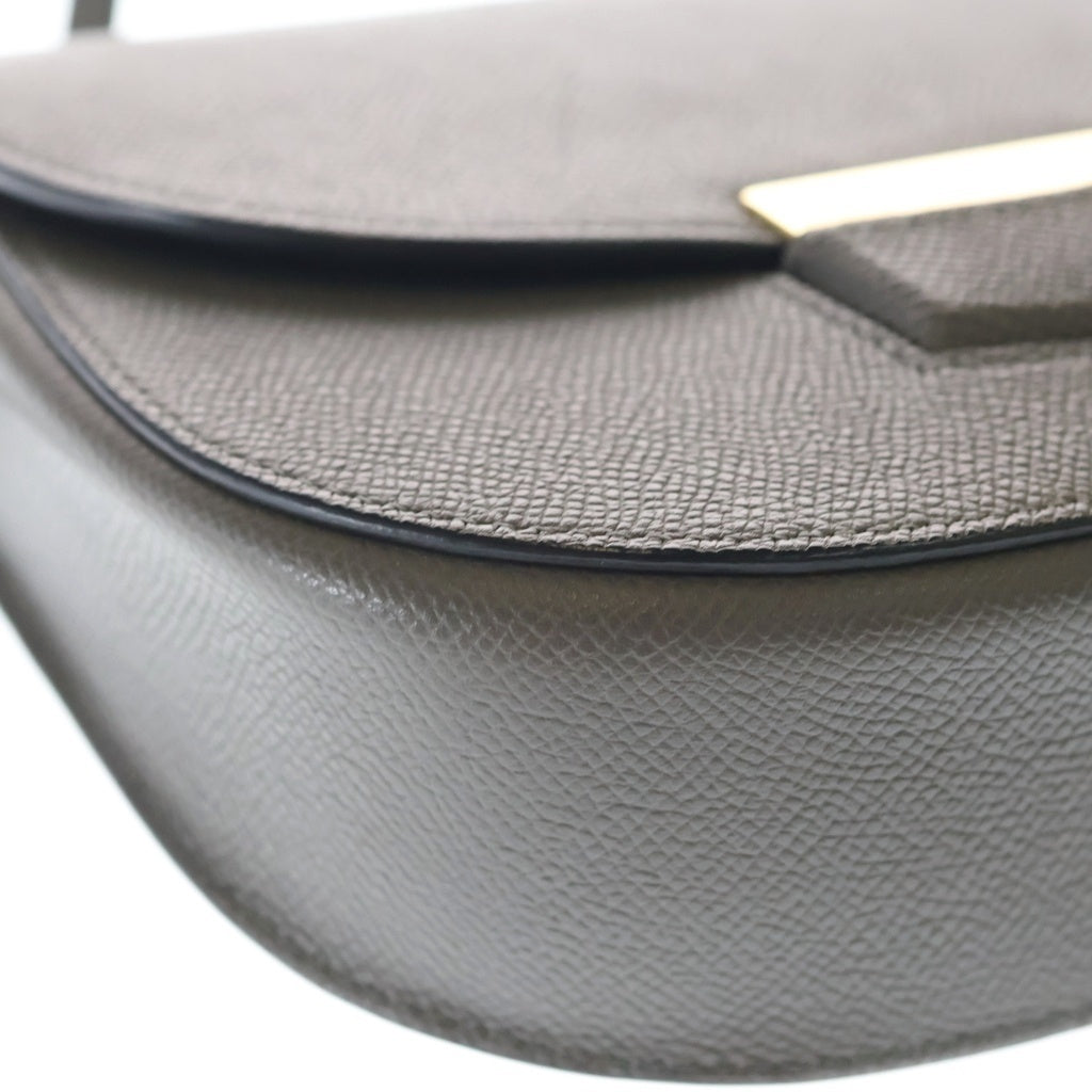 CELINE(セリーヌ) トロッター ショルダーバッグ グレー レザー ゴールド金具 レディース