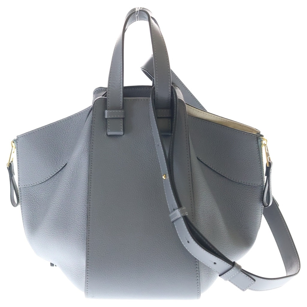 LOEWE(ロエベ) ハンモック スモール ショルダーバッグ グレー レザー ゴールド金具 レディース