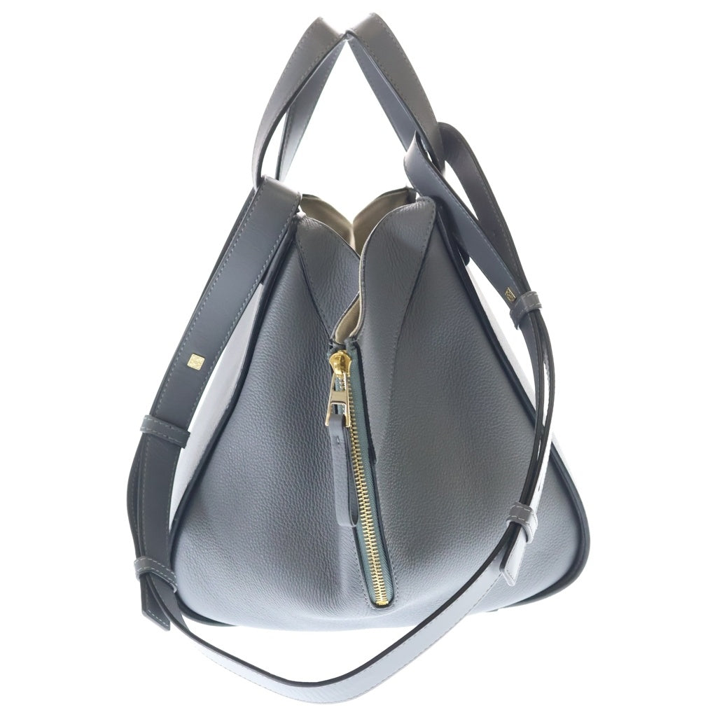 LOEWE(ロエベ) ハンモック スモール ショルダーバッグ グレー レザー ゴールド金具 レディース