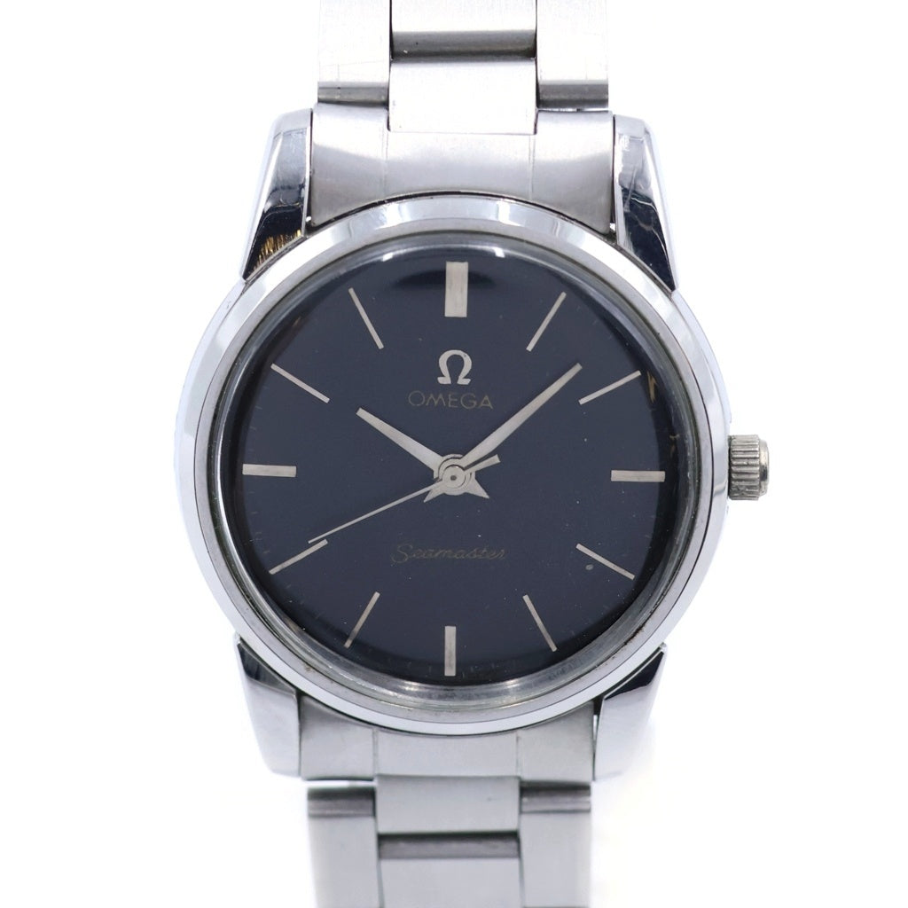 OMEGA(オメガ) シーマスター 黒文字盤 SS/手巻き ステンレス ヴィンテージ 腕時計 2759-10