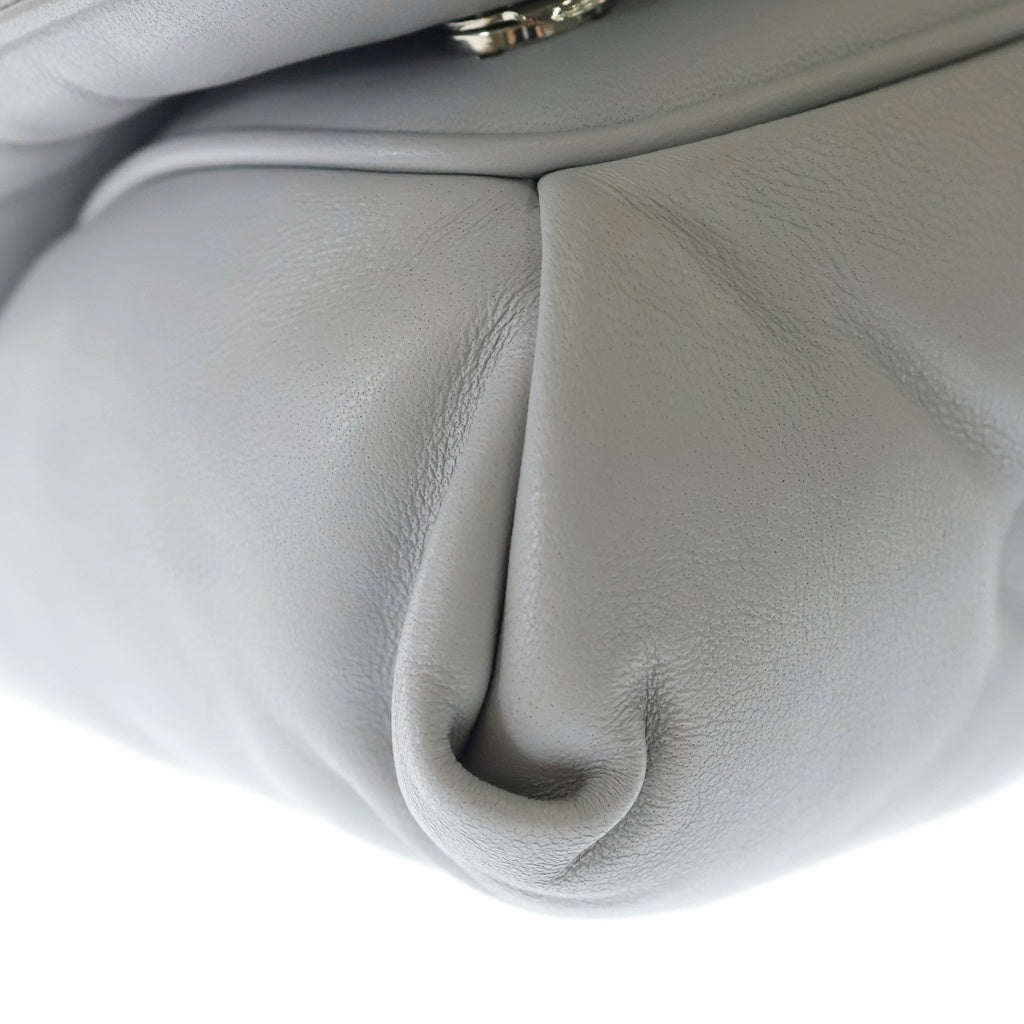Maison Margiela(メゾンマルジェラ) グラムスラム フラップ スモール チェーンショルダーバッグ グレー レザー SB1WG0019 シルバー金具 レディース