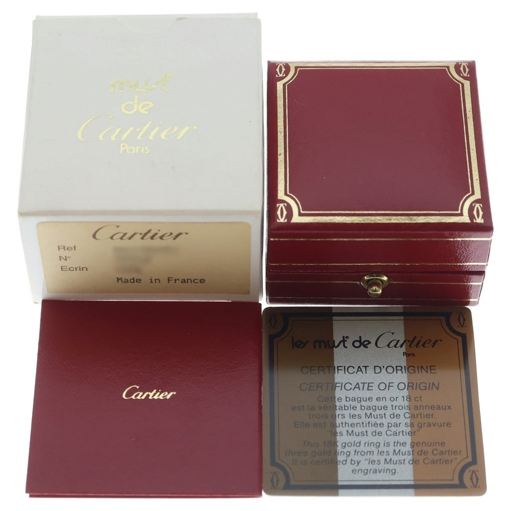 Cartier(カルティエ) トリニティ スモール 3カラー Au750YG/WG/PG リング 指輪 #51 イエローゴールド/ピンクゴールド/ホワイトゴールド レディース