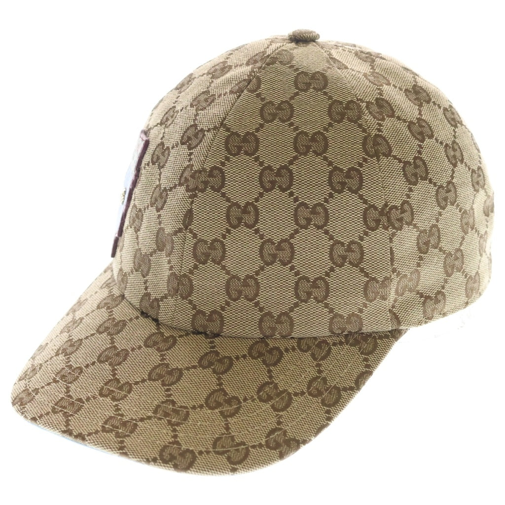 GUCCI(グッチ) ヒグチユウコ GGキャンバス ベースボールキャップ ベージュ×ブルー #M 847862 レディース