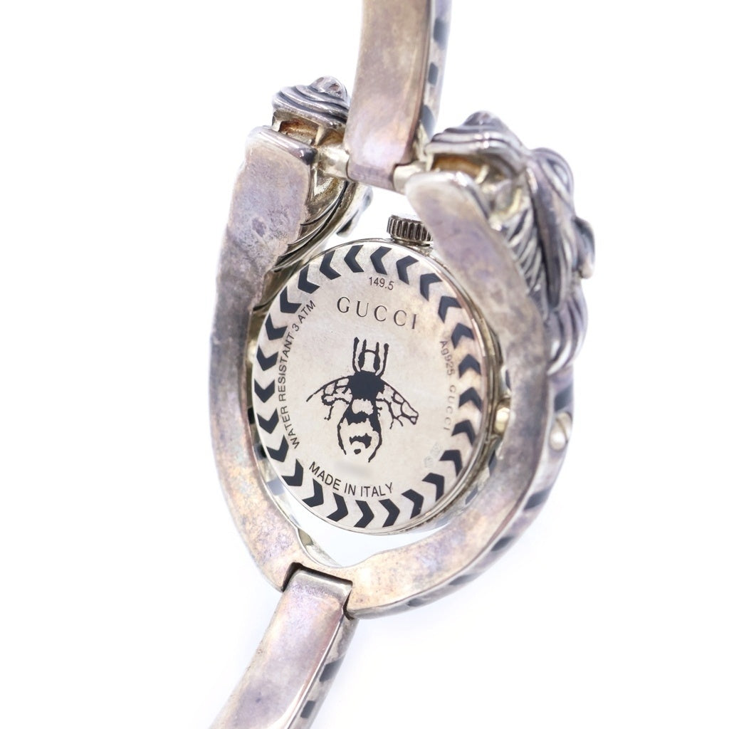GUCCI(グッチ) DIONYSUS ディオニュソス バングルウォッチ 黒文字盤 SV925/QZ シルバー クォーツ 腕時計 149.5