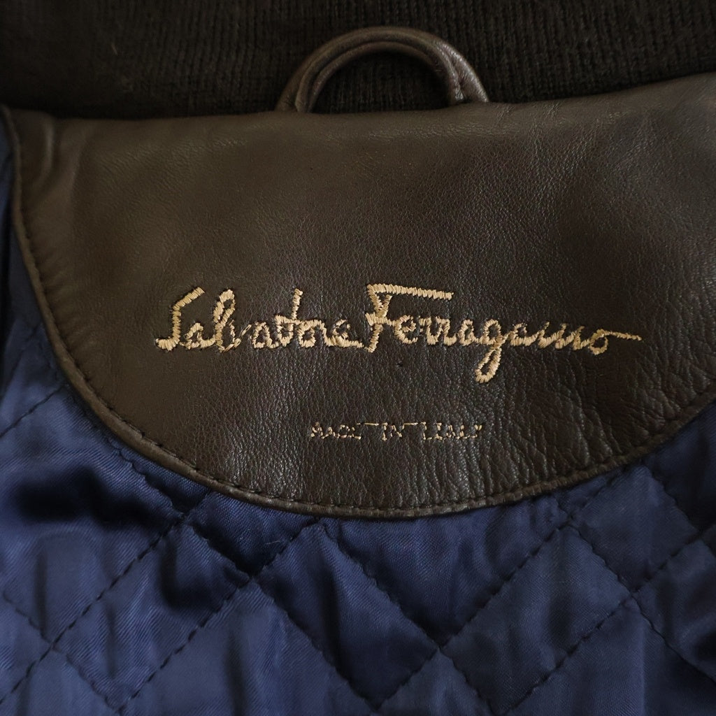 Salvatore Ferragamo(サルヴァトーレ フェラガモ) レザーコート ブラウン #52