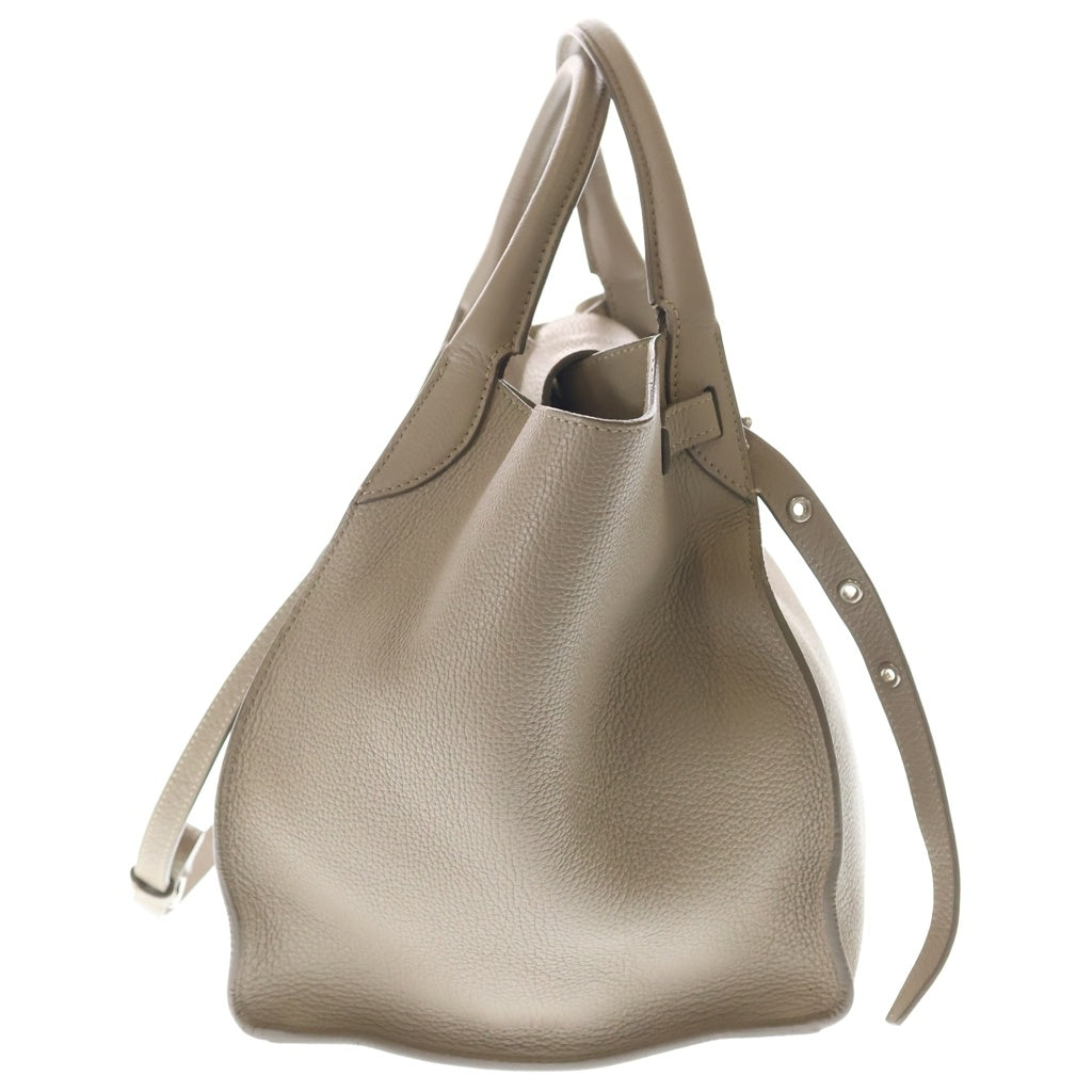 CELINE(セリーヌ) ビックバック スモール ハンドバッグ ベージュ レザー シルバー金具 レディース