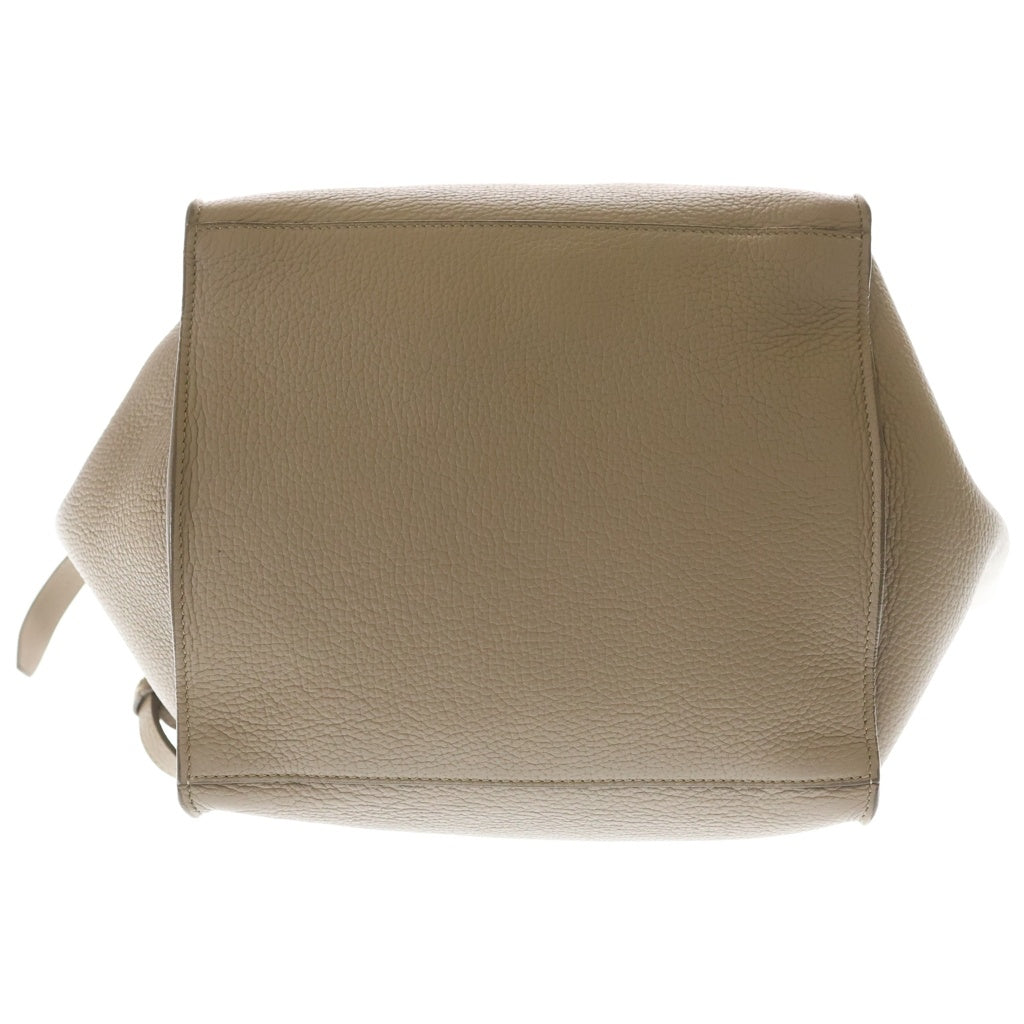 CELINE(セリーヌ) ビックバック スモール ハンドバッグ ベージュ レザー シルバー金具 レディース